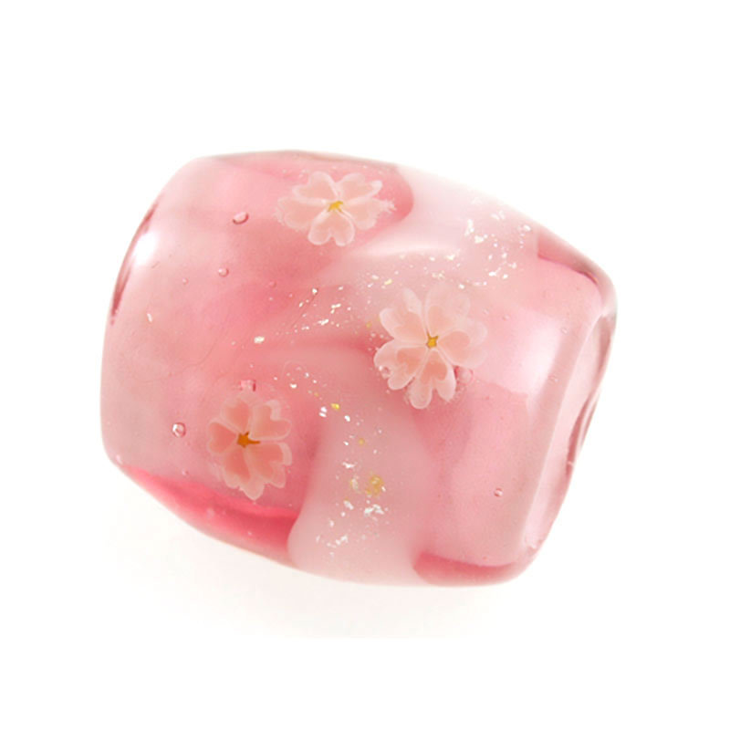 とんぼ玉【帯留め 夜桜】