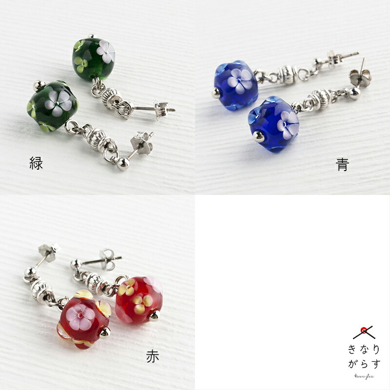 ハンドメイド 透明緑色 ティーポットイヤリング 8d76f677306c3a0248217d654f6763