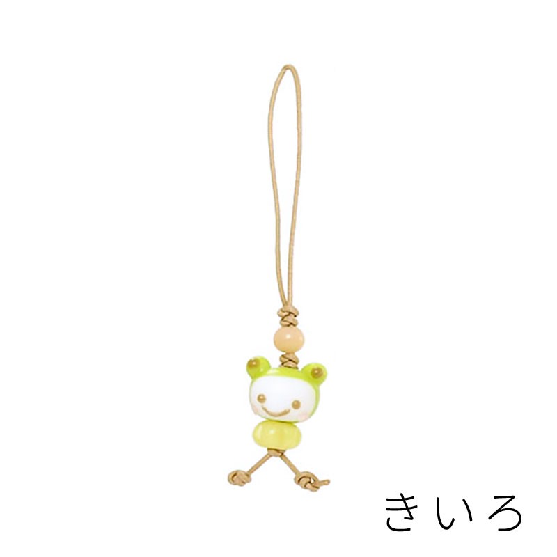 とんぼ玉ストラップ かえる ちゃん ストラップ