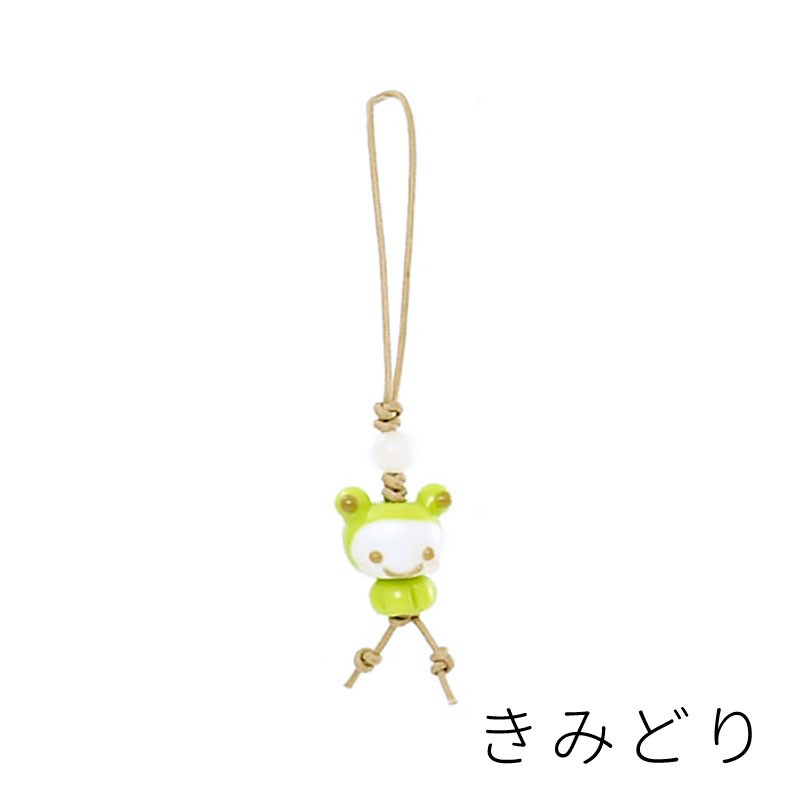 とんぼ玉ストラップ かえる ちゃん ストラップ