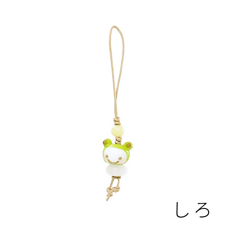 とんぼ玉ストラップ かえる ちゃん ストラップ