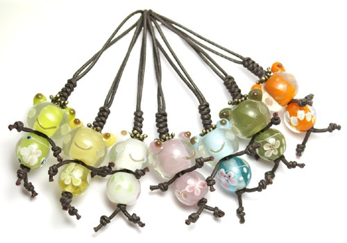 クリア たまがえる ストラップ」カエル グッズ かえる 携帯ストラップ