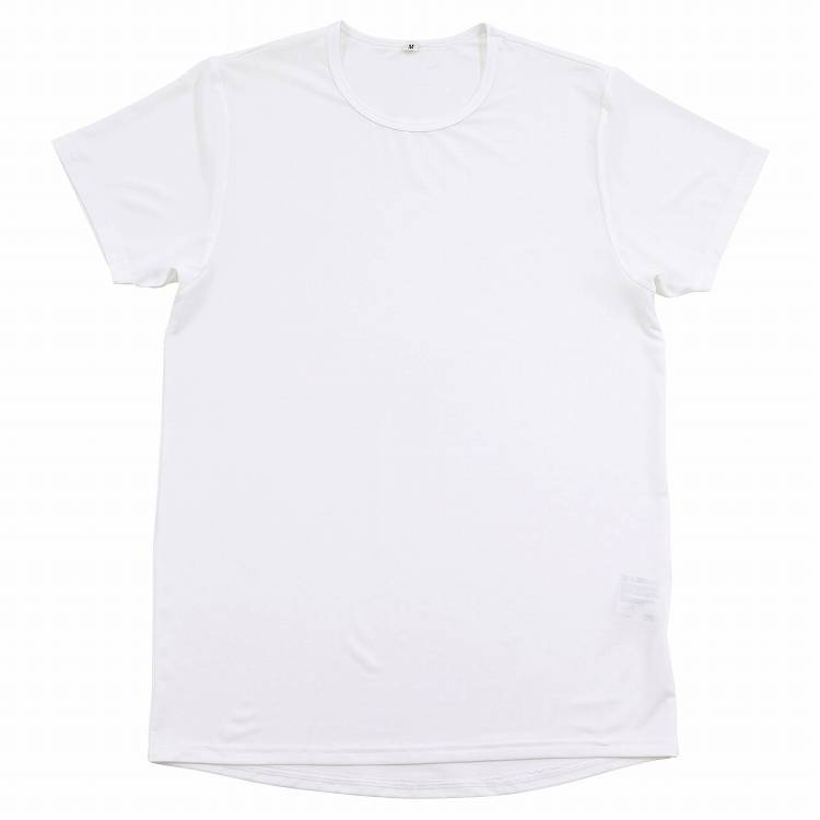 インナー 半袖 Tシャツ クルーネック メンズ 後ろ丈長め 速乾 接触冷感 無地 UPF50  メンターム