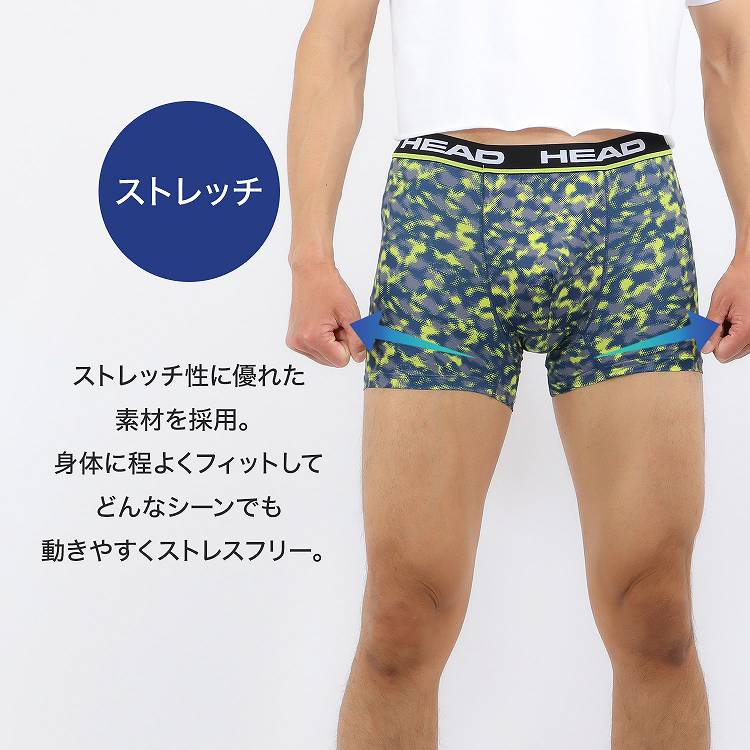 HEAD メンズ ボクサーパンツ ちょい漏れ対応 前閉じ インナー