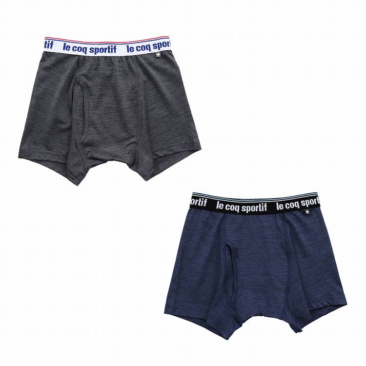 ルコックスポルティフ ボクサーパンツ 男の子 前開き パンツ キッズ 下着 ストレッチ 速乾 2枚組 C柄 le coq sportif｜kinazu｜02