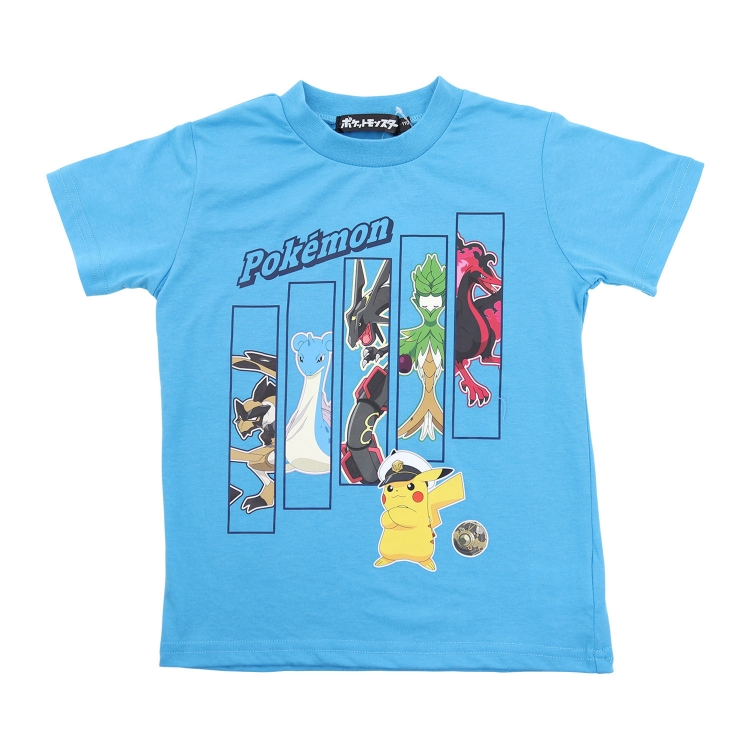 ポケットモンスター 男児 半袖Tシャツ 綿混 ルシアスの六英雄