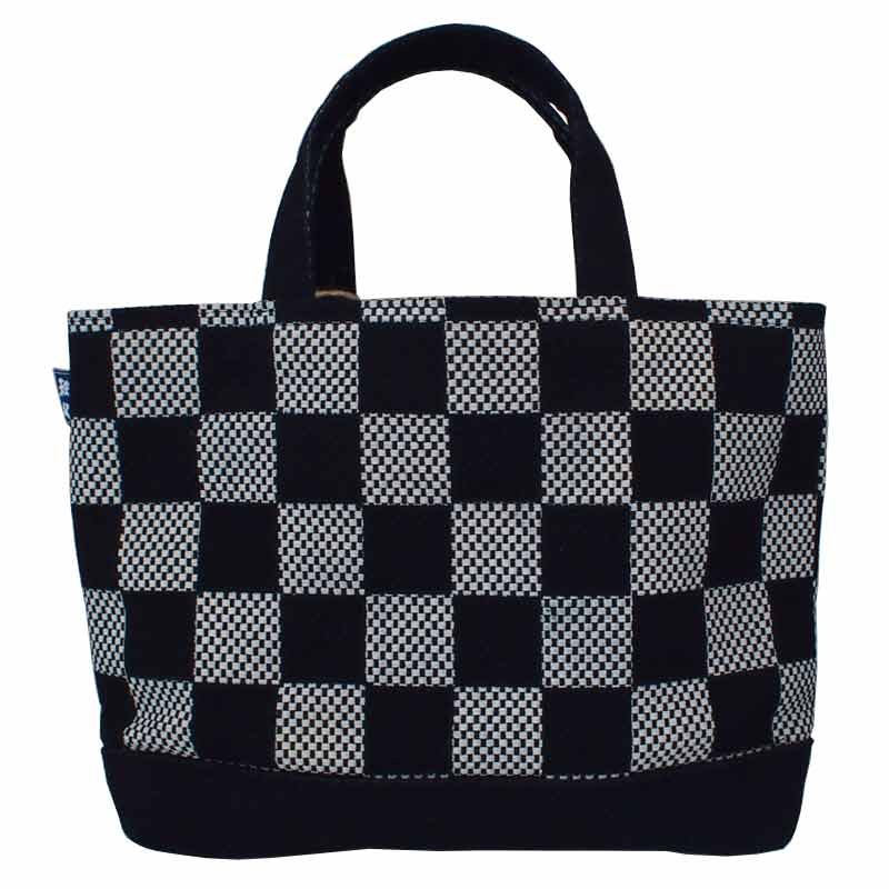 トートバッグ 布 市松模様 刺子織 藍染 秩父紺七 和柄 日本製