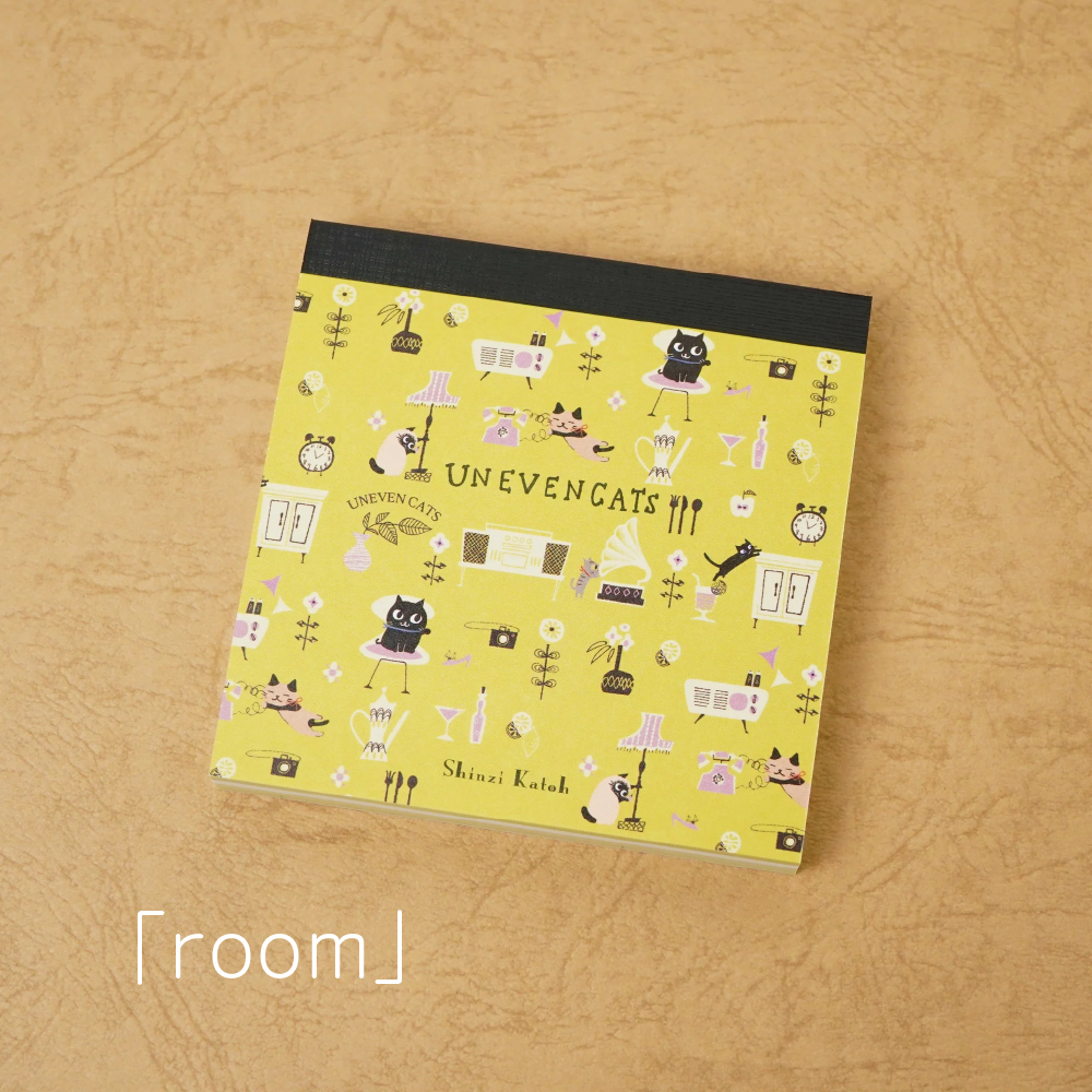 Shinzi Katoh/シンジカトウ スクエアメモ UNEVENCATS かわいい メモ帳