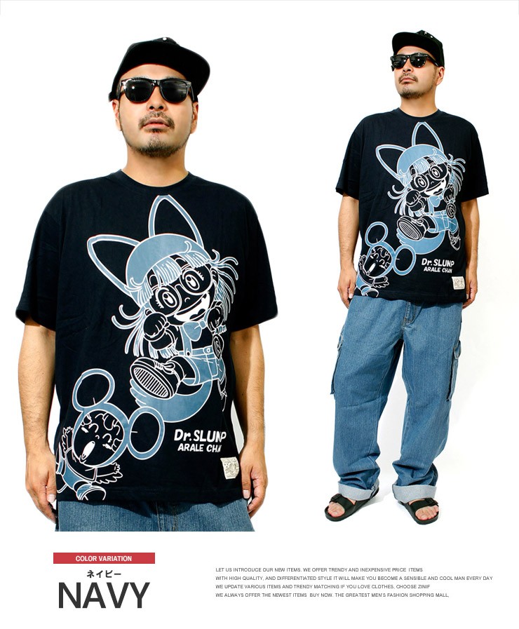 Dr.スランプ アラレちゃん Ｔシャツ プリント 黒 希少サイズ4Ｌ Dr.スランプ アラレちゃん Tシャツ メンズ 大きいサイズ