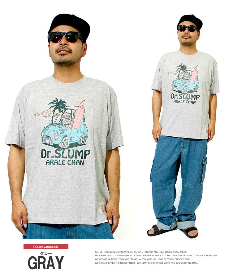Dr.SLUMP ARALE ビッグプリント Tシャツ ブルー　サイズM Dr.SLUMP ARALE ドクタースランプ アラレちゃん キャラクター