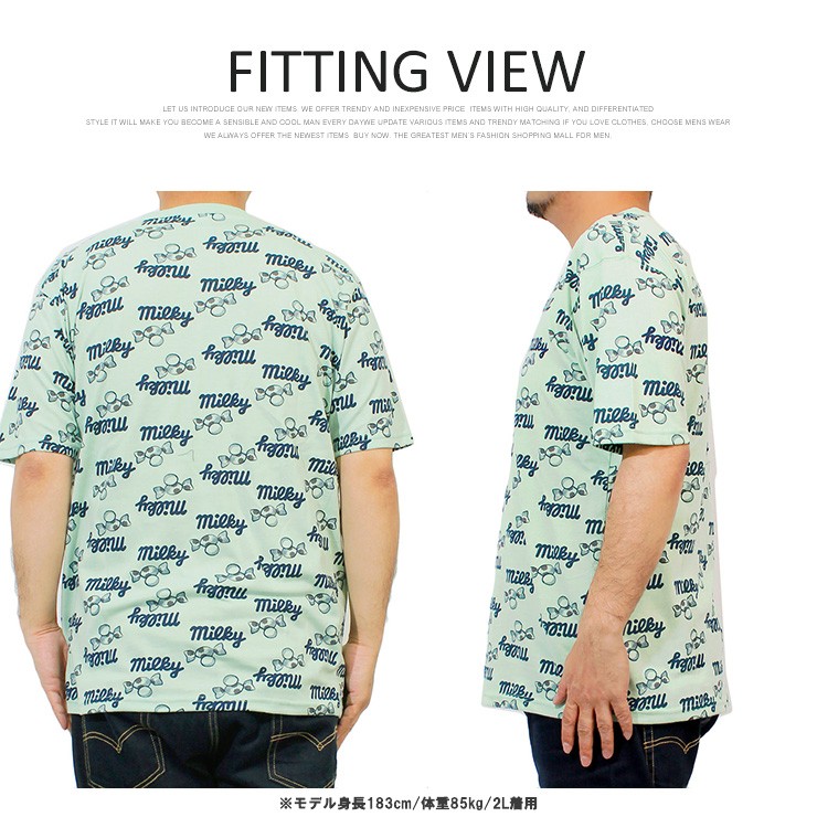 ペコちゃん Tシャツ メンズ 大きいサイズ 半袖 ミルキー 不二家