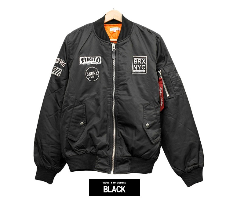 ▪️PAPAS ワッペン付ダウンジャケット　MA-1ブルゾン　希少 ▪️PAPAS ワッペン付ダウンジャケット MA-1ブルゾン 希少 MA-1