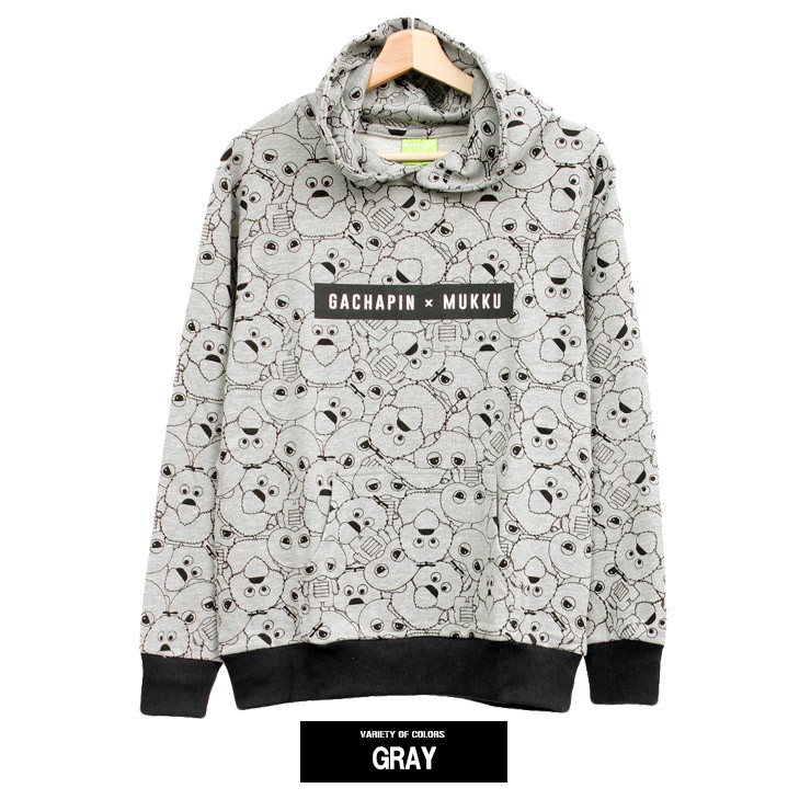 【新品未使用】東京コミコン限定 ガチャピン・ムック パーカー L ガチャピン ムック パーカー メンズ 大きいサイズ プルオーバー 裏毛