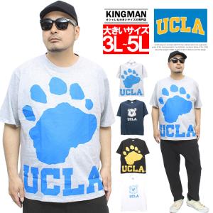 UCLA ユーシーエルエー 半袖 Tシャツ メンズ 大きいサイズ ロゴ クマ プリント クルーネック...