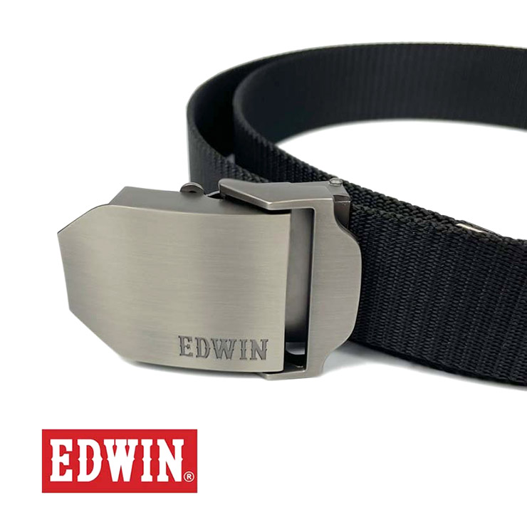 EDWIN エドウィン ロング ガチャベルト メンズ 大きいサイズ ナイロン ロゴ バックル デザイン GIベルト ロゴ 安い ワークマン プラス