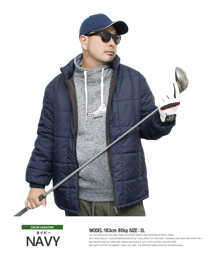 大きいサイズ ゴルフウェア メンズ 着るホカロン 中綿 ダウン