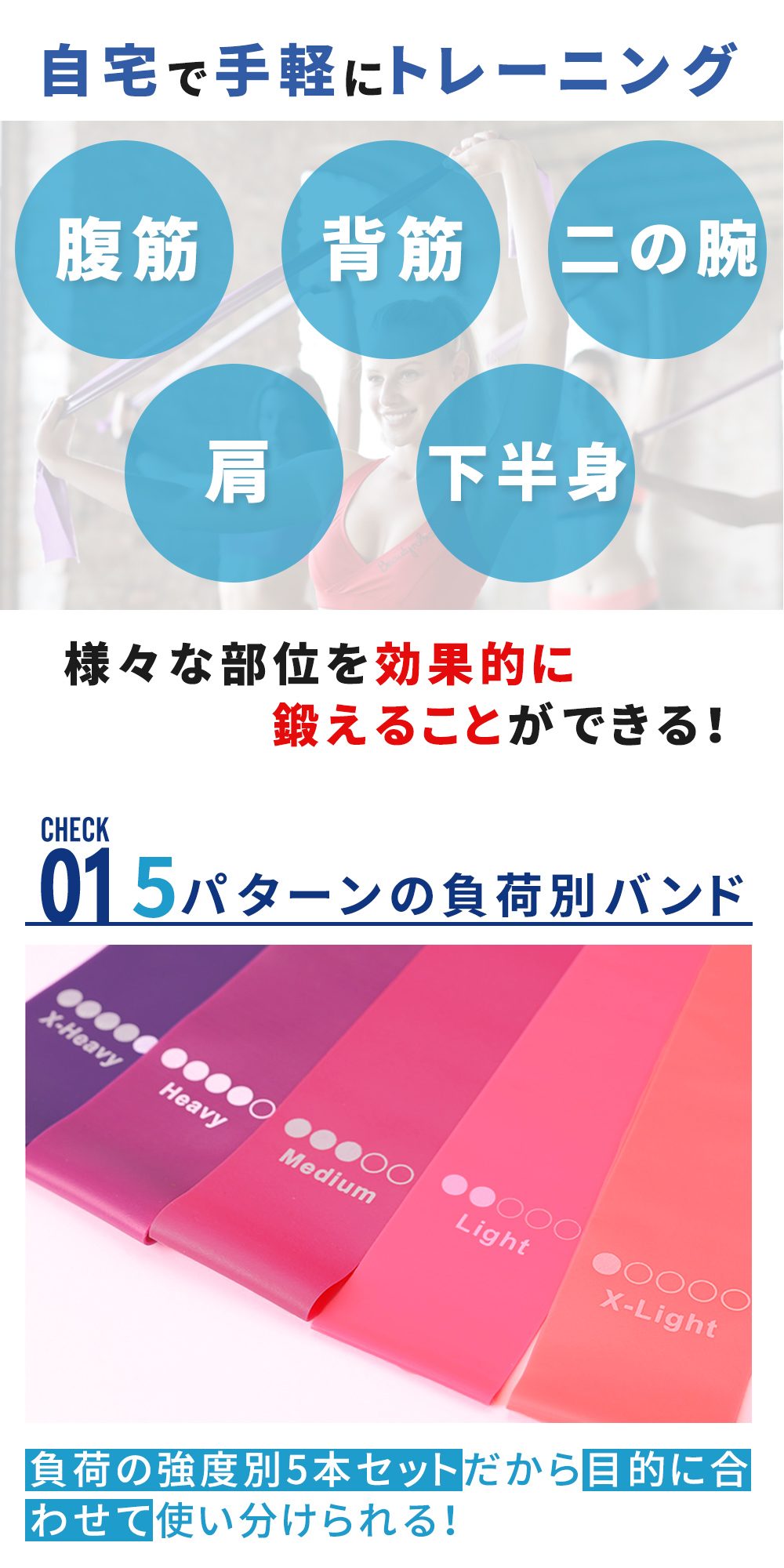 セール！　うんてい　5本セット　筋トレ　エクササイズ用品　雲梯　ダイエット トレーニングチューブ 5本セット ゴムチューブ ストレッチゴム