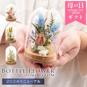 ドライフラワー インテリア 卓上 置物 コルク瓶 ガラスドーム 花瓶 セット 花 植物 飾り 癒し 贈り物 お祝い