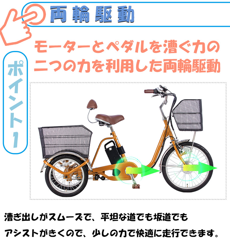 21Technology 3年間の無料補償付 三輪車 電動三輪車 電動三輪自転車