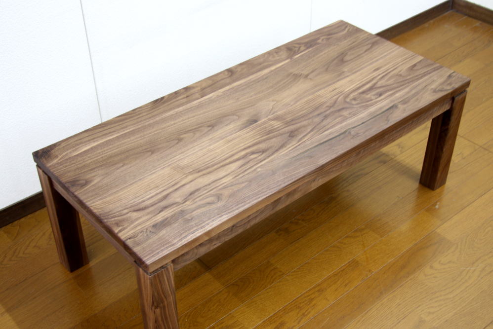 115X60木製脚ウォールナットワックス仕上げテーブル 115X60木製脚ウォールナットワックス仕上げテーブル