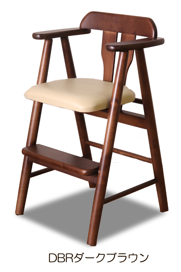 幼児用ハイチェア　ベビーチェア　子ども椅子　アンティーク ベビーチェア/子供椅子/キッズチェア ウォールナット×オーク材 BC2K