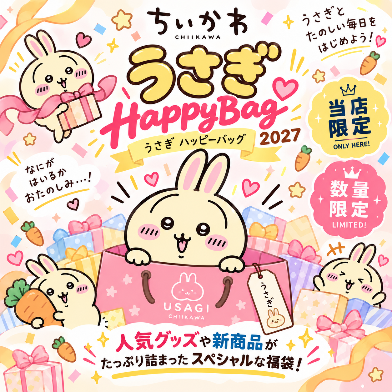 12月入荷分】「ちいかわ 福袋(うさぎ) 」ハッピーバッグ ちいかわ