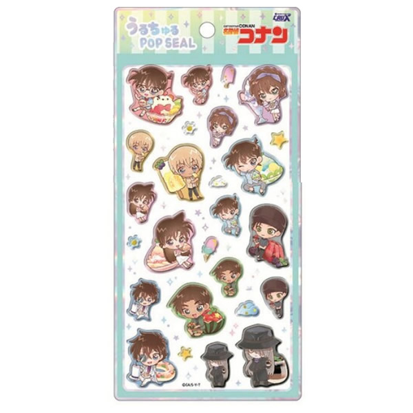 7月販売予定】名探偵コナン「うるちゅる POP SEAL(4枚セット)」 : 金箔