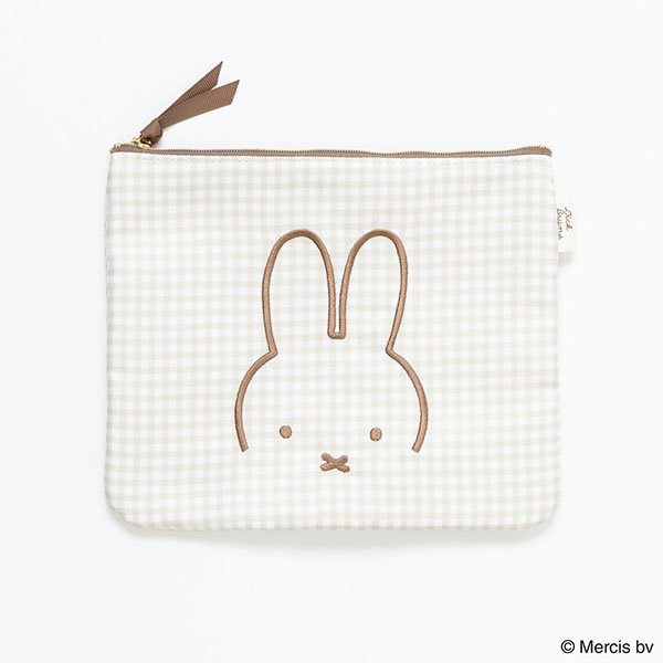 Miffy（ミッフィー） ミッフィー「BRUNA CHECKERED／フラットポーチ