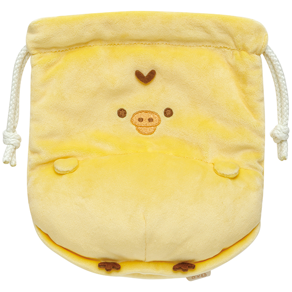 リラックマ キイロイトリ ぽんぽこきょむぐるみ 巾着 San-X（サンエックス） リラックマ「ぽんぽこきょむぐるみ／ぽんぽこき