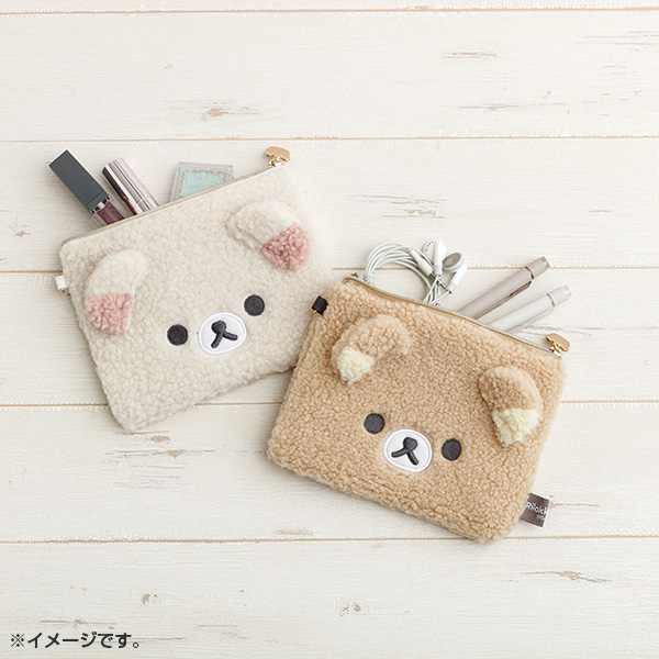 San-X（サンエックス） コリラックマ ポーチ もこもこ ボア フラット