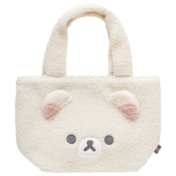 【美品】コリラックマ　トートバッグ　ボア　しっぽ　ポンポン　ビッグサイズ San-X（サンエックス） リラックマ「BASIC RILAKKUMA BOA ITEMS