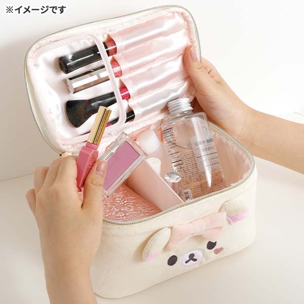 新品‼️✳️リラックマ ぬいぐるみ バニティポーチ✳️お化粧ポーチ入れ物収納力あり San-X（サンエックス） リラックマ「Makeup Rilakkuma／バニティポーチ