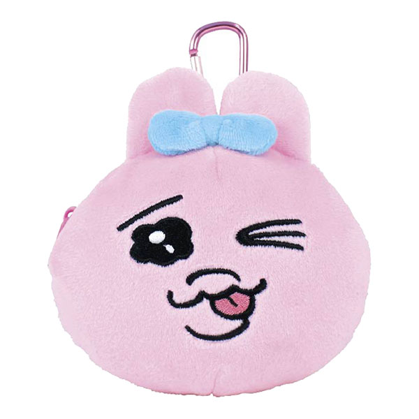 おぱんちゅうさぎ「カラビナ付きぬいぐるみファスナーマスコット(てへ