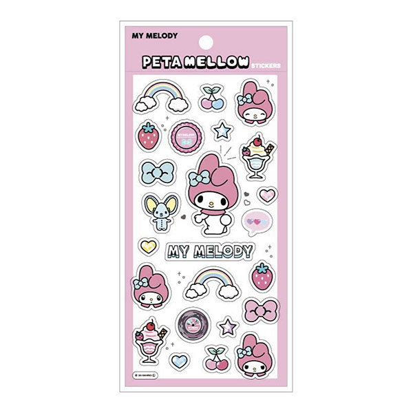 マイメロディ サンリオキャラクターズ「ペタメロウステッカーズ