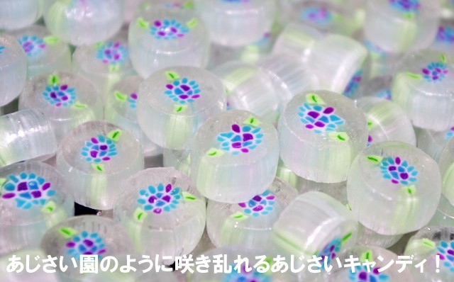 あじさいキャンディ 50個入り×7袋セット　送料無料 あじさい お菓子 粗品 6月 - 10