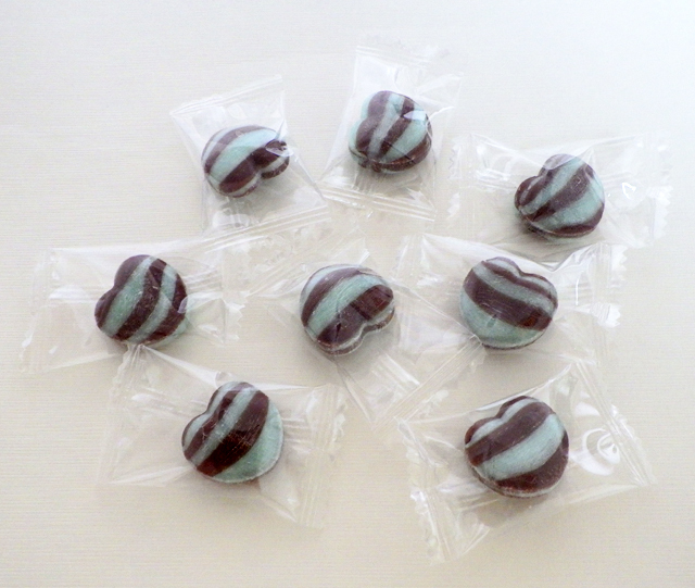チョコミント　飴　ハート。