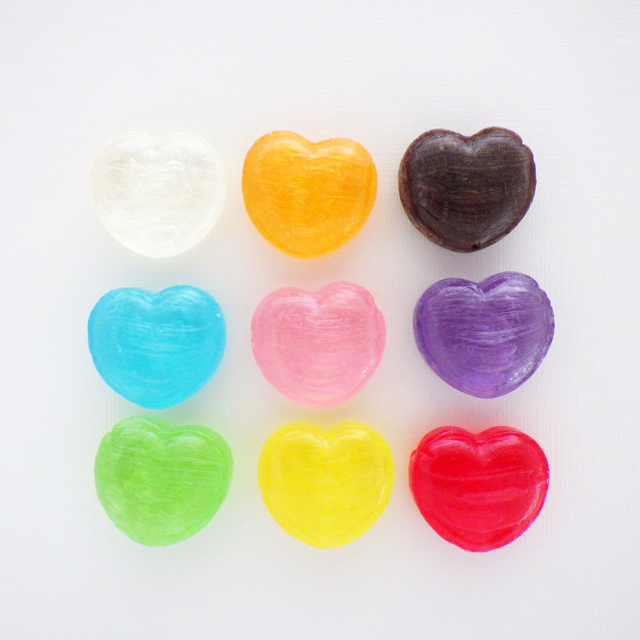 ハード・キャンディー カラフルハートキャンディ 50個入り×1袋 : 飴菓子専門店 金扇