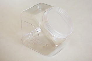 ポット容器 斜め口 20個セット 半透明フタ付き 送料無料 : 飴菓子専門