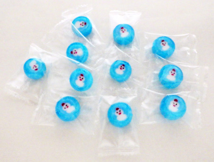 ゆきだるまキャンディ 1袋200個入り 個別包装 スノーマン お菓子