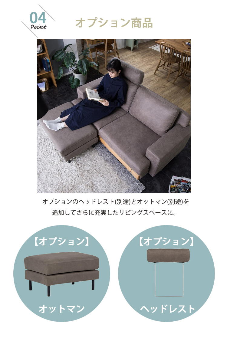 2.5人掛けソファ ヨーロピアンGY色 開梱設置 関家具 バスク お掃除