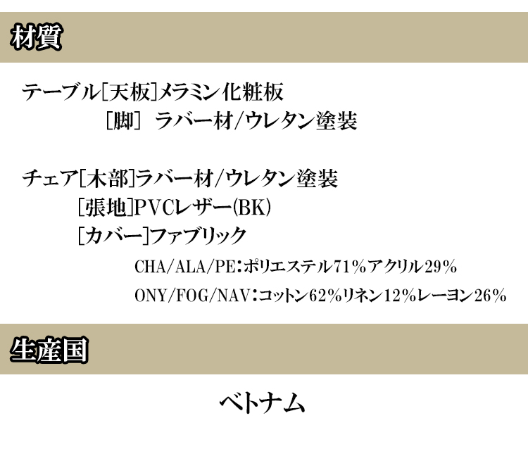 フレット160テーブル単品 開梱設置 ダイニングテーブル メラミン