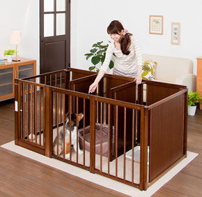 Kiinus（キーヌス） [サークルプラスF80Lp] ペットサークル 犬用 多頭