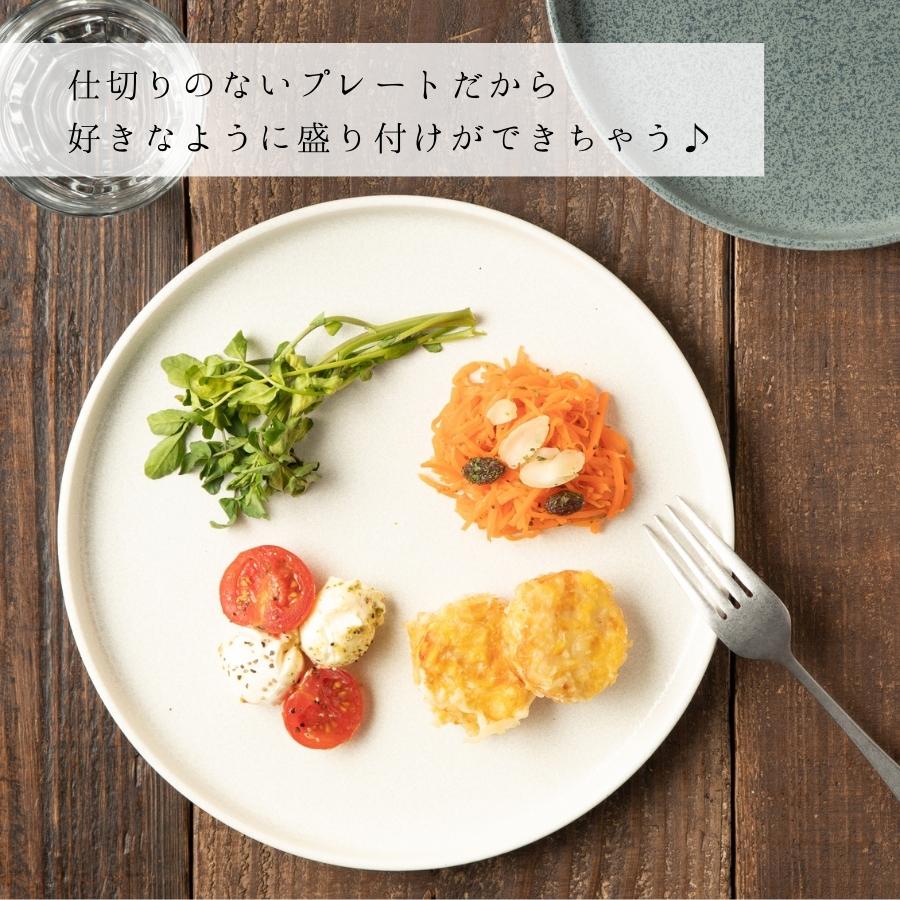 たたら ラウンドプレート フラット 皿 おしゃれ 陶器 食器 24cm 食洗器