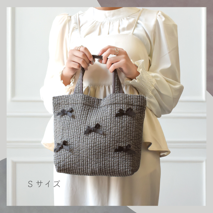 韓国直輸入 ヌビバッグ トートバッグ Sサイズ 刺繍 リボン ハート 月 かわいい マチあり マザーズバッグ 綿100% 韓国 韓国製 イブル ヌビ キルティング YH TJの画像