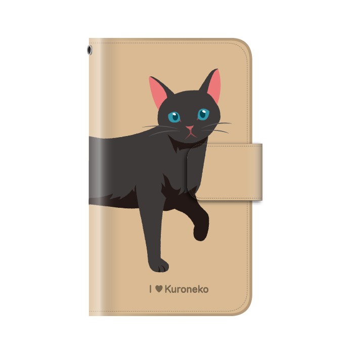 猫 スマホケース 手帳型 ディズニーモバイル dm01j 携帯ケース スマホカバー かわいい 動物 猫｜kintsu｜02