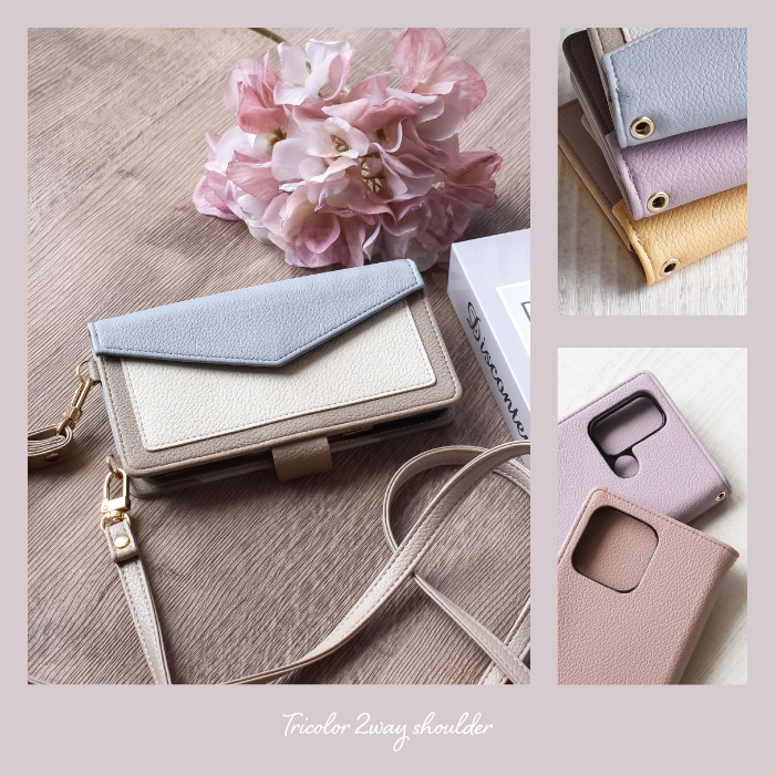 スマホケース トリコロール 2way Galaxy A36 5G SC-54F ショルダー galaxy a36 sc54f カバー ギャラクシー 手帳型 JG | Elegante | 15