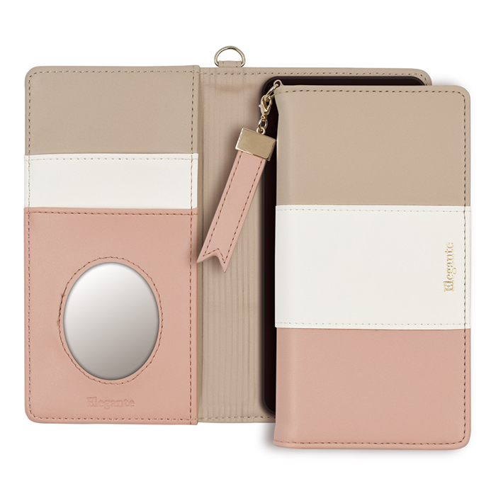 公式 Elegante iPhone16e 16 15 14 ケース 手帳型 スマホケース アイフォン 16Pro 16Plus 16ProMax iPhone14 13 ケース iPhone SE3 手帳 tricolor 携帯ケース YH | iPhone | 03