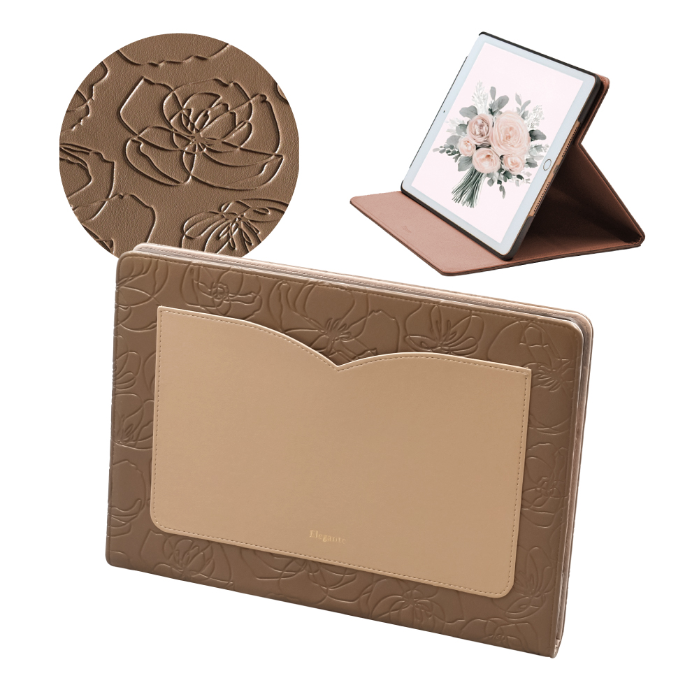 公式 Elegante Flower iPad a16 ケース iPad 第10世代 ケース iPad Air M4 ケース iPad 第9世代 第8世代 第7世代 iPad スタンド機能 オートスリープ YH TJ | Elegante | 06