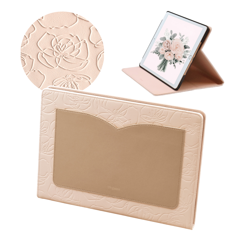 公式 Elegante Flower iPad a16 ケース iPad 第10世代 ケース iPad Air M4 ケース iPad 第9世代 第8世代 第7世代 iPad スタンド機能 オートスリープ YH TJ | Elegante | 04