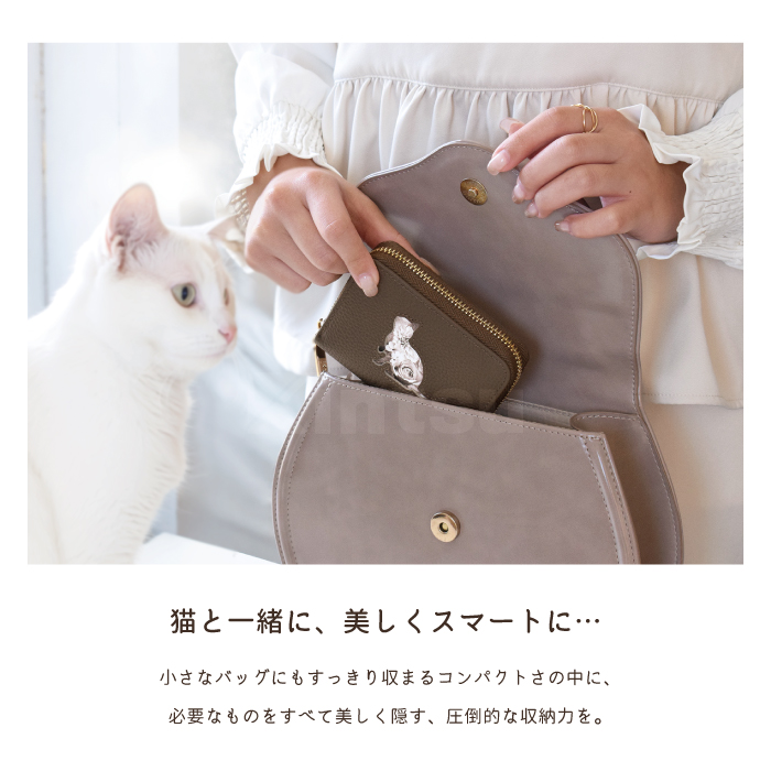 公式 Elegante 財布 レディース 猫 ...の詳細画像4